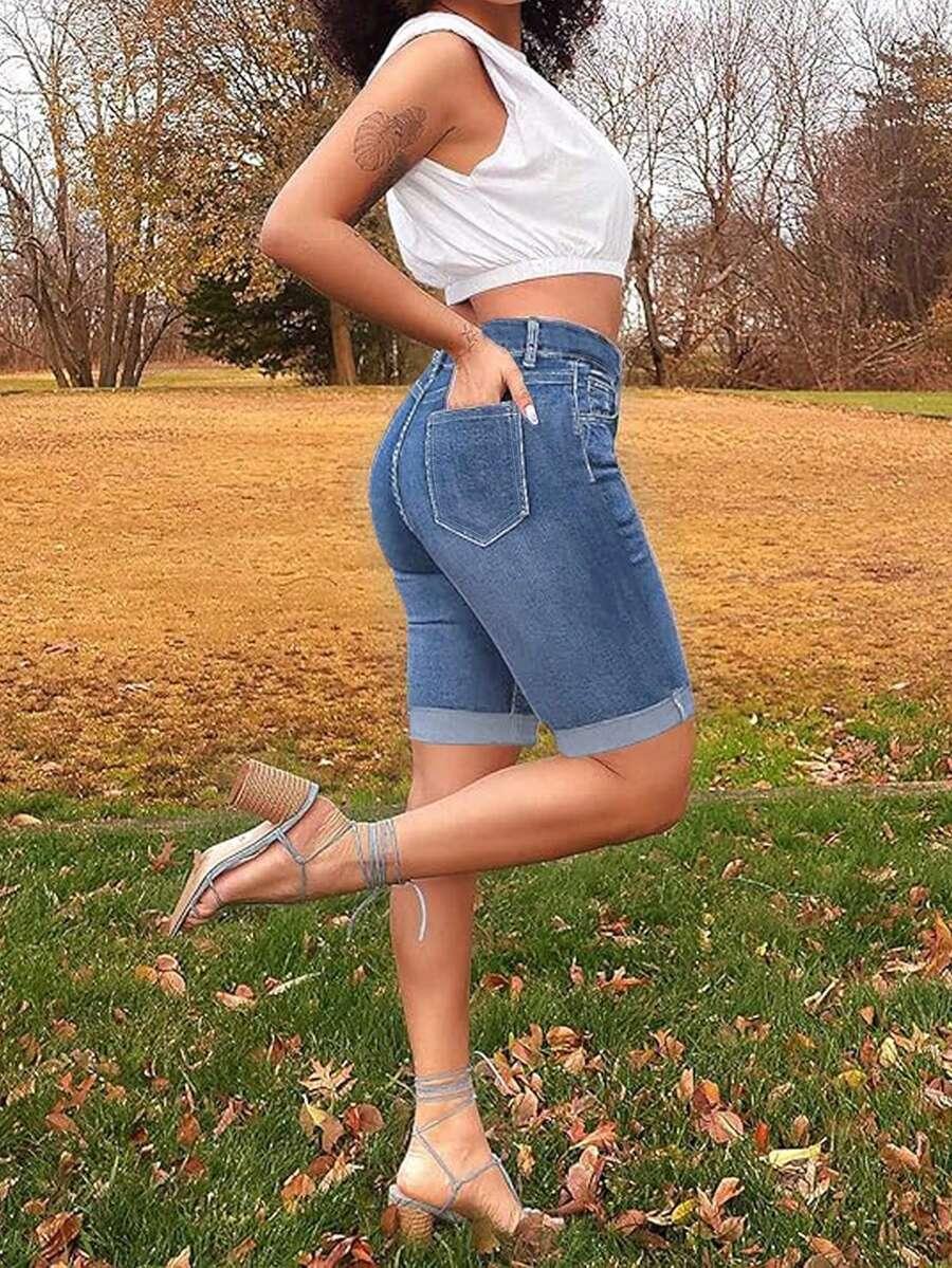 NIEBIESKIE SPODENKI JEANS