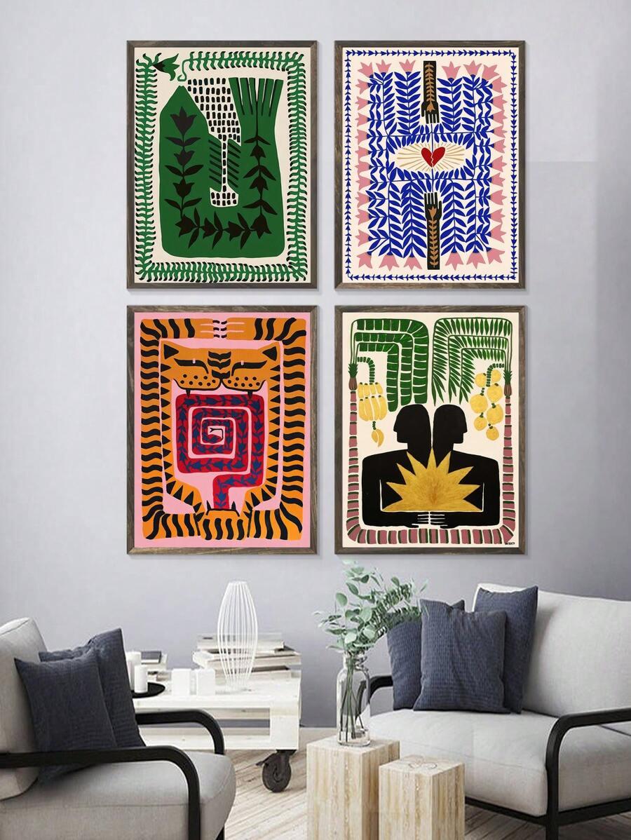 plakat dekoracyjny na ścianę 4-pack