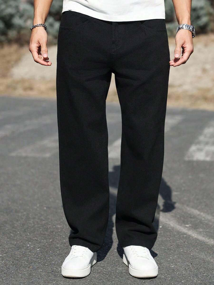 CZARNE SPODNIE JEANS