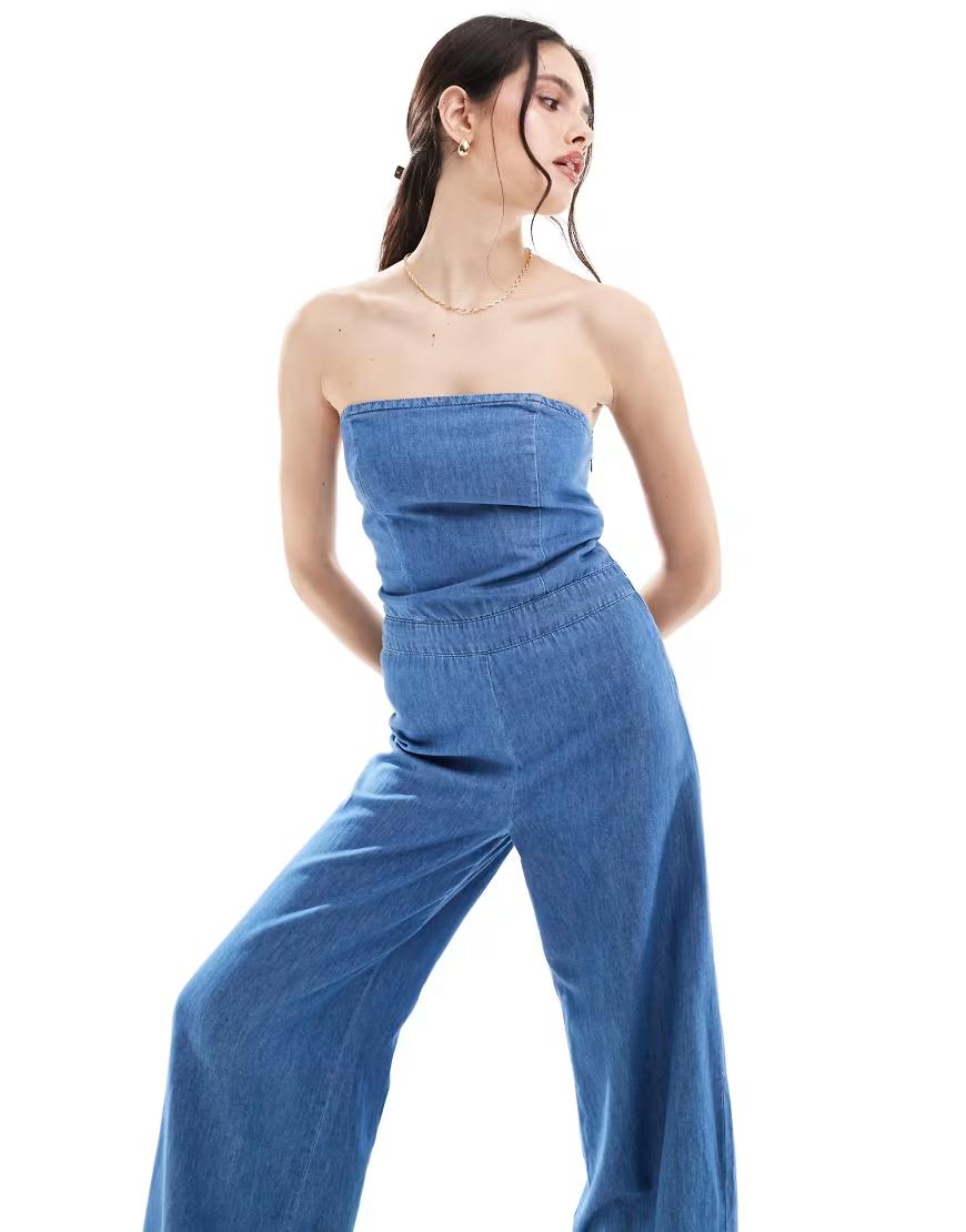 NIEBIESKI KOMBINEZON JEANS