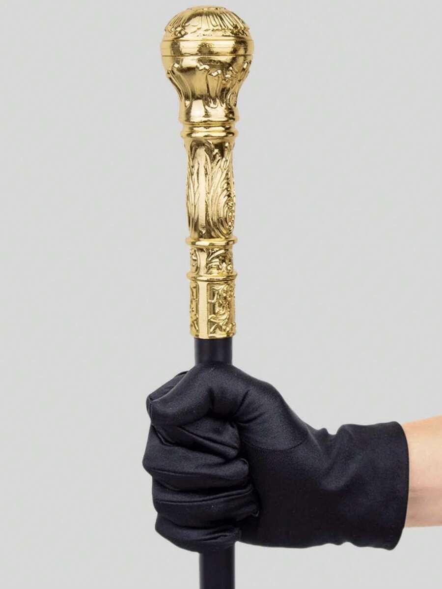 laska metalowa z dekoracyjnym ornamentem