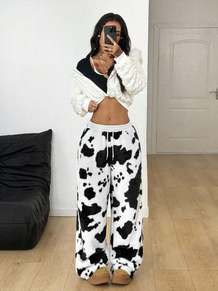 spodnie animal print casual