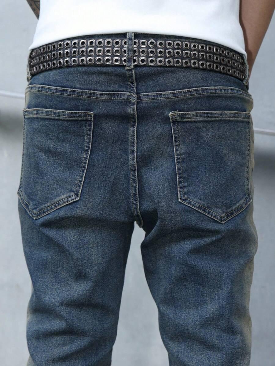 NIEBIESKIE SPODNIE JEANS