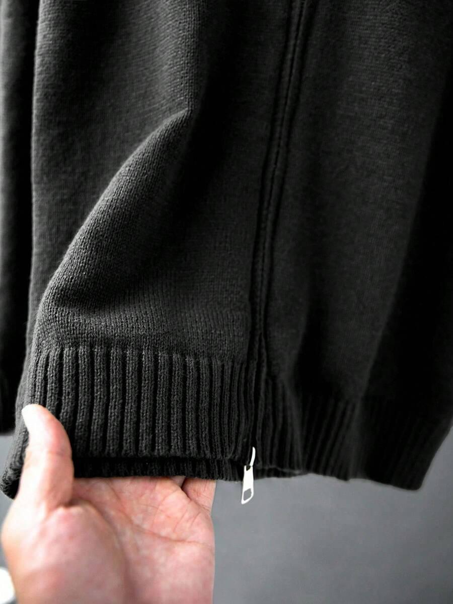 czarny sweter zamek