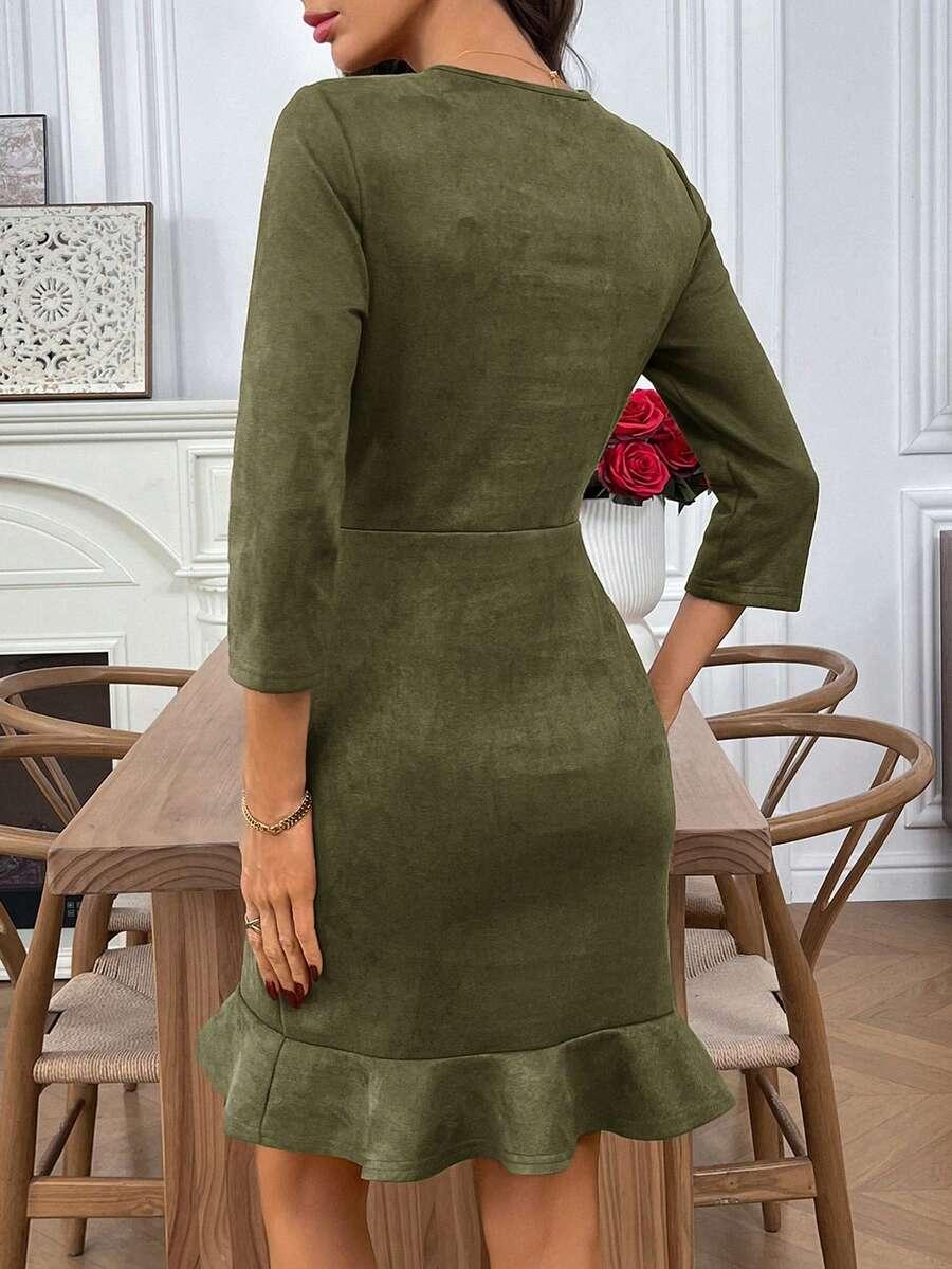 zielona mini sukienka