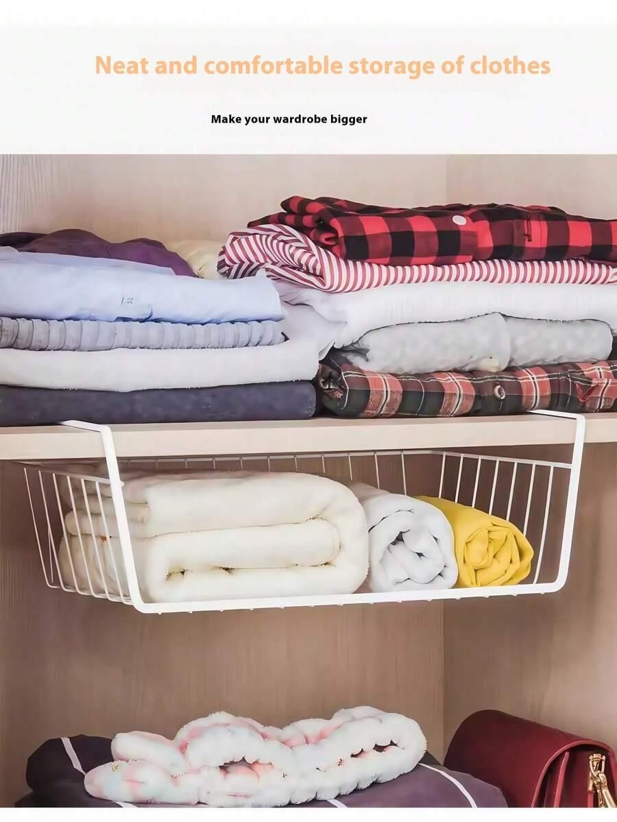 biały metalowy kosz organizer