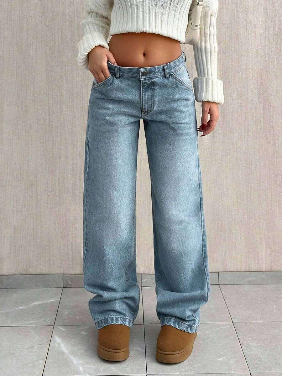 NIEBIESKIE SPODNIE JEANS 