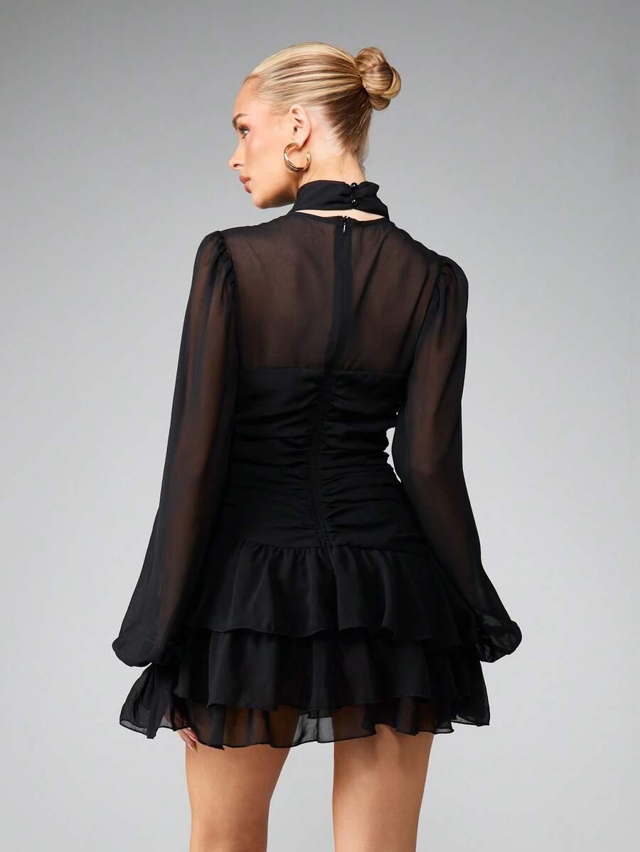 CZARNA SUKIENKA MINI 