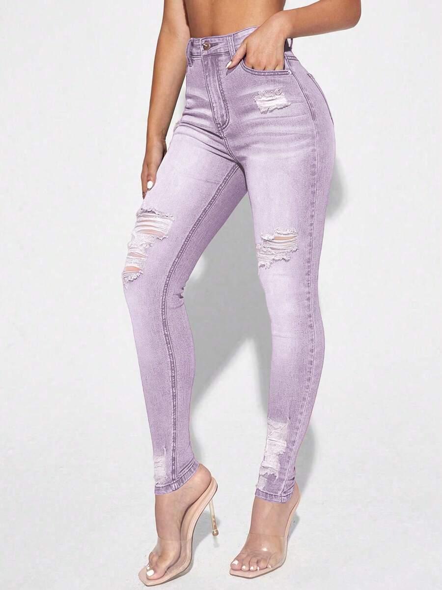 spodnie jeans wysoki stan 