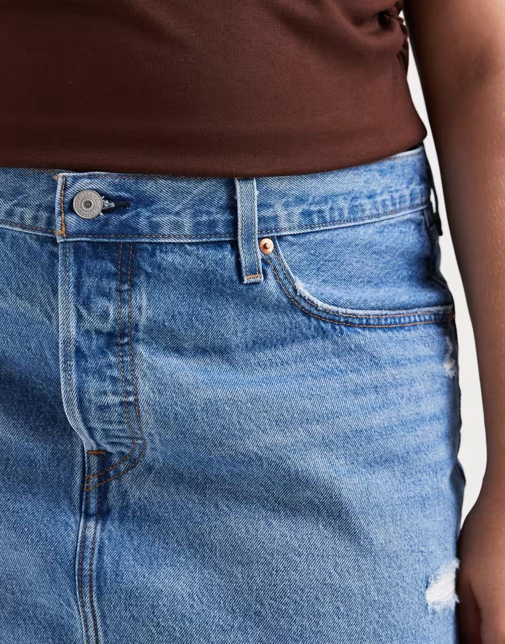 NIEBIESKA MINI SPÓDNICA JEANS