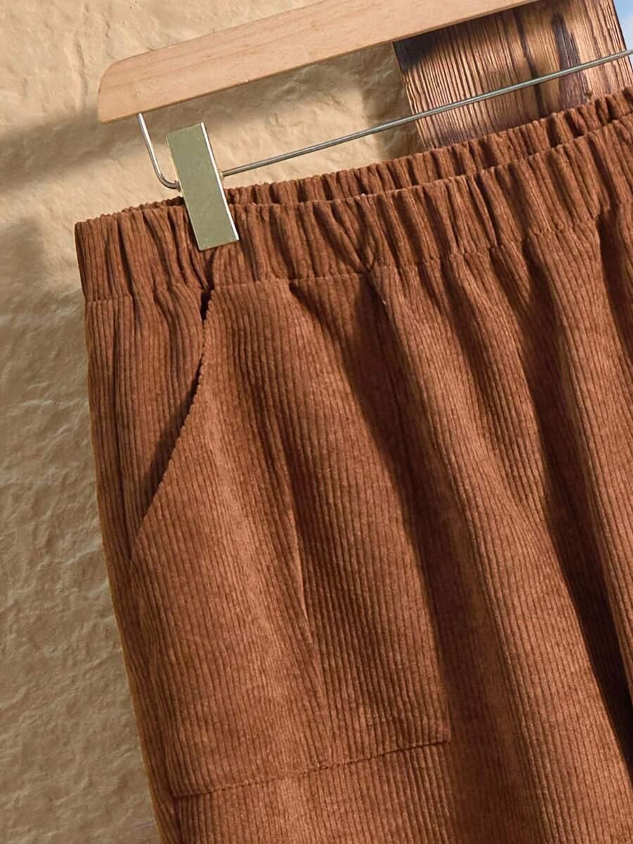 BRĄZOWE SPODNIE CASUAL