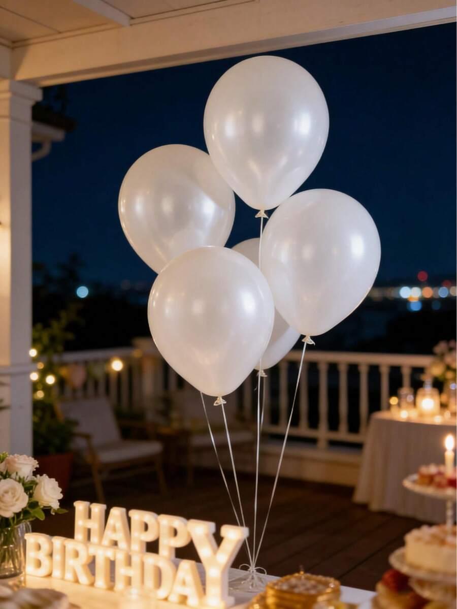 białe balony 10-pack
