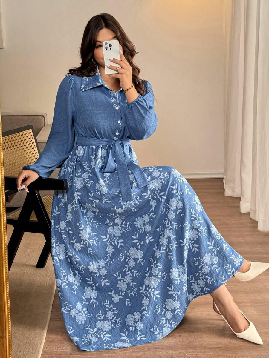 niebieska maxi sukienka