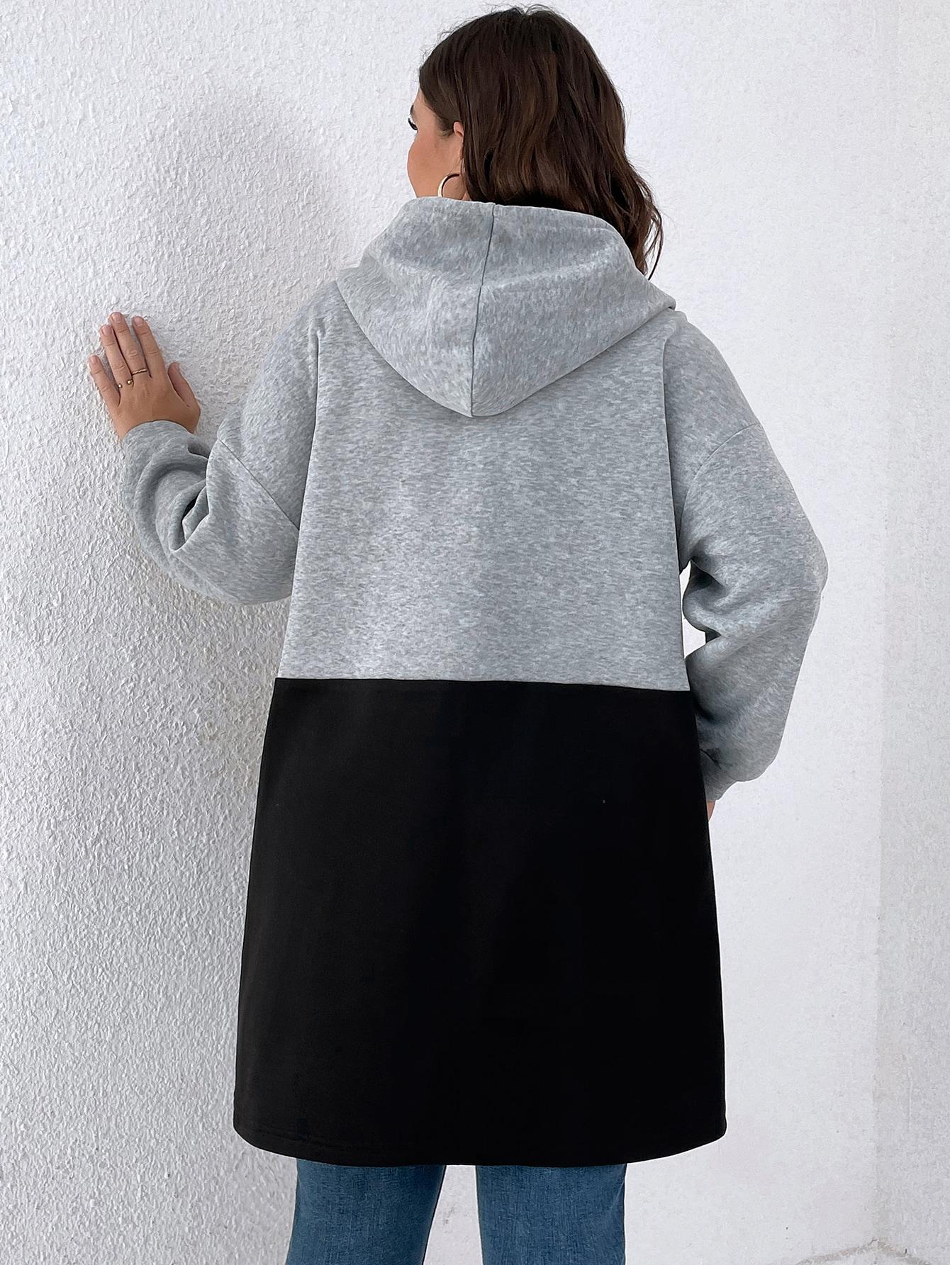 BLUZA Z KAPTUREM KONTRAST