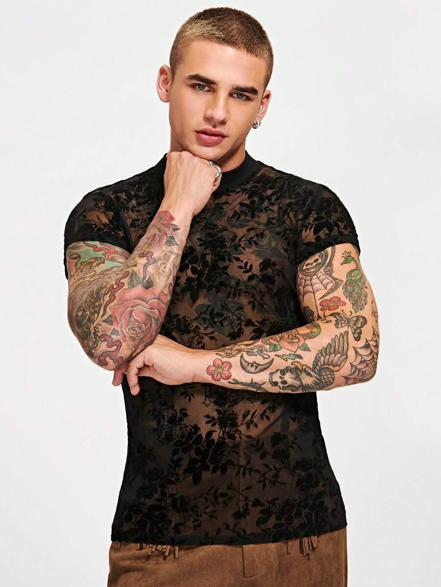 czarny t-shirt print