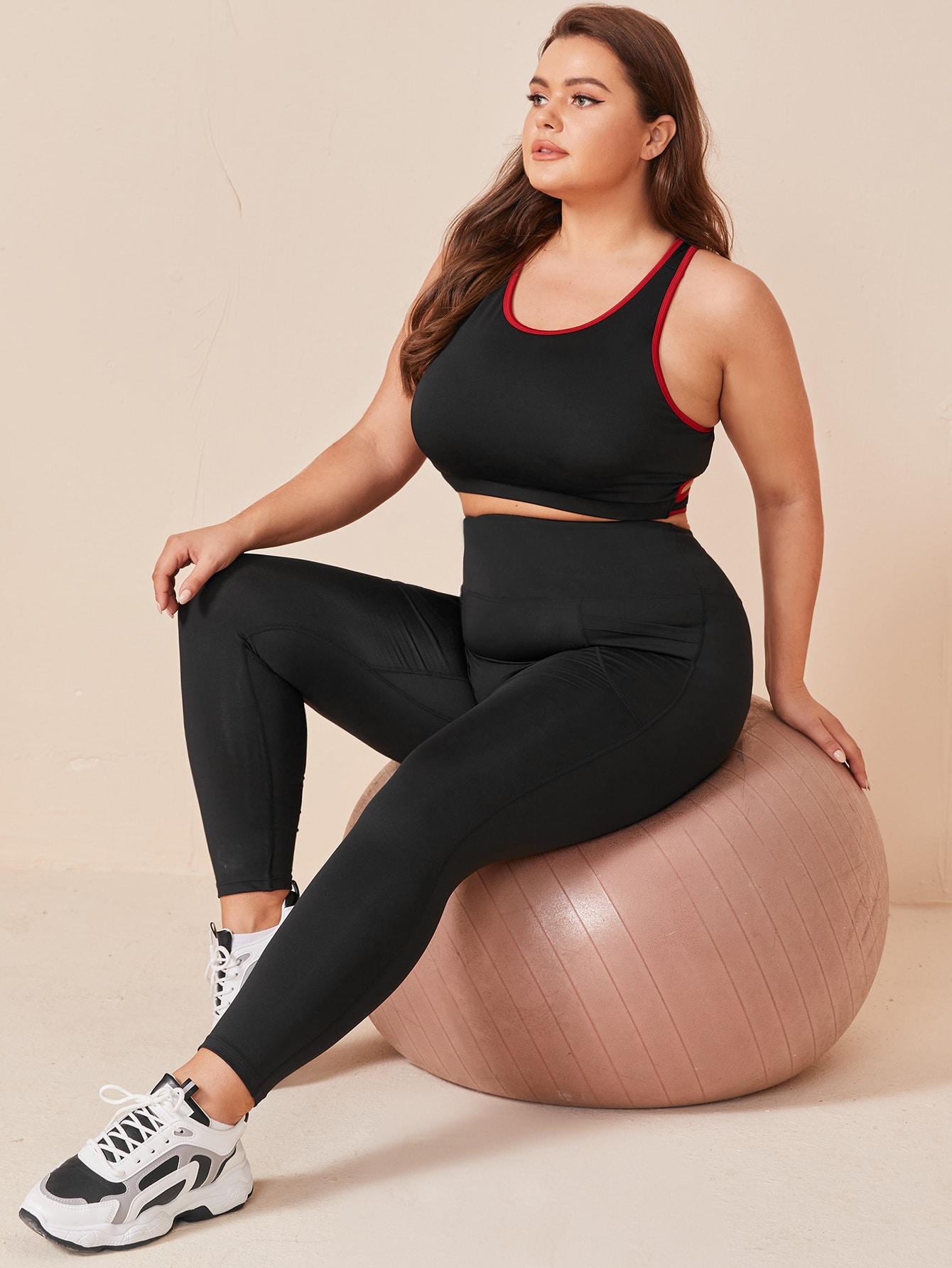 CZARNE LEGGINSY SPORTOWE 
