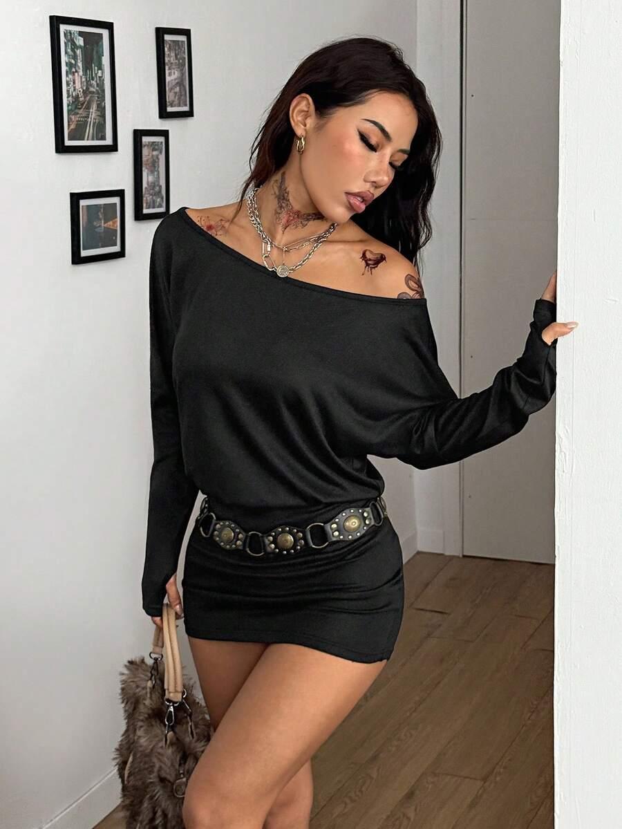 czarna mini sukienka 