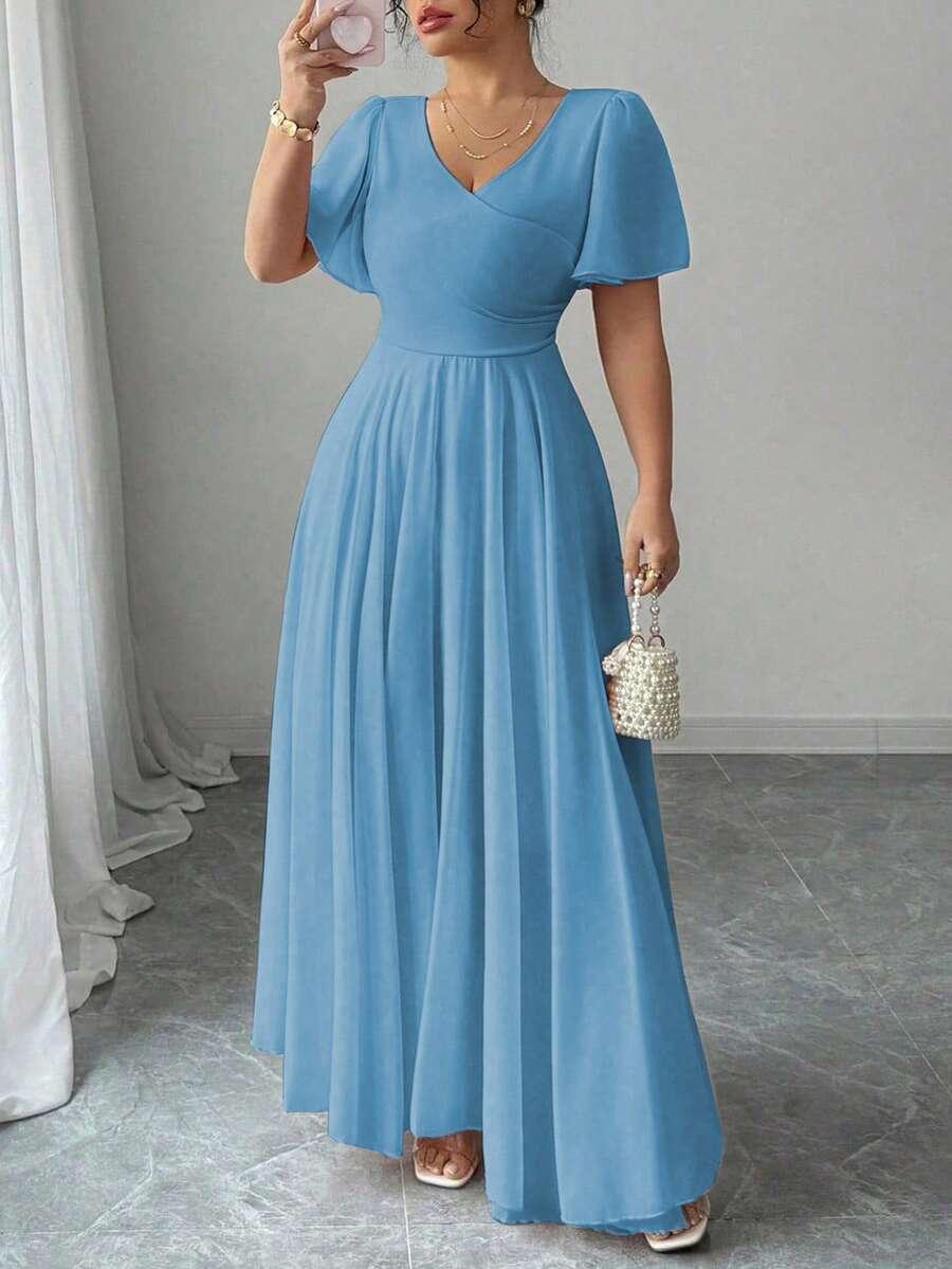 NIEBIESKA MAXI SUKIENKA