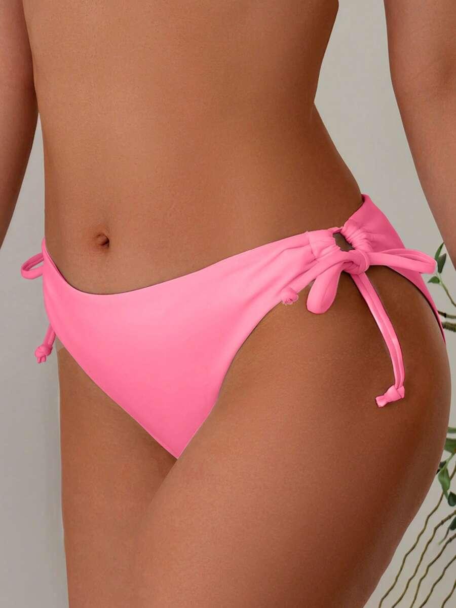 RÓŻOWY DÓŁ OD BIKINI WIĄZANIE