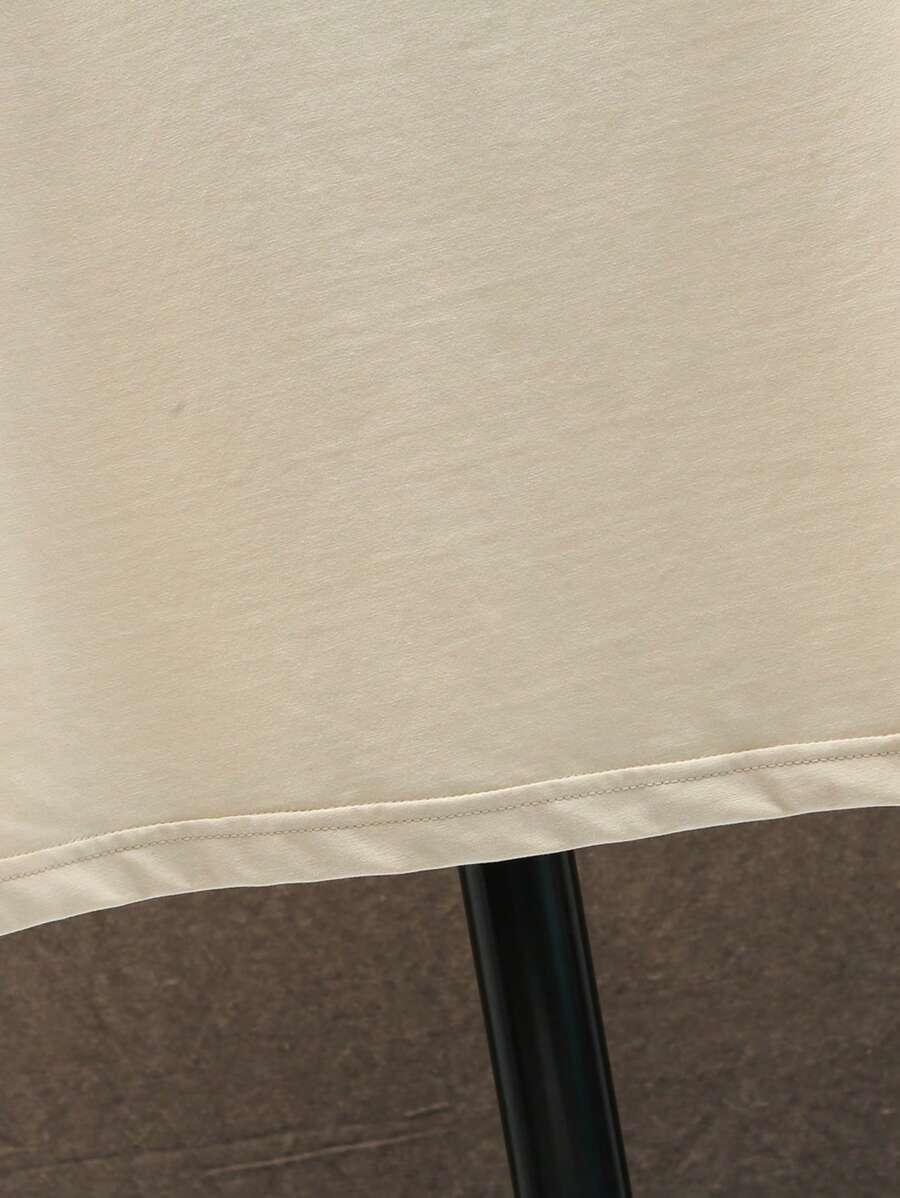 klasyczny gładki beżowy t-shirt basic