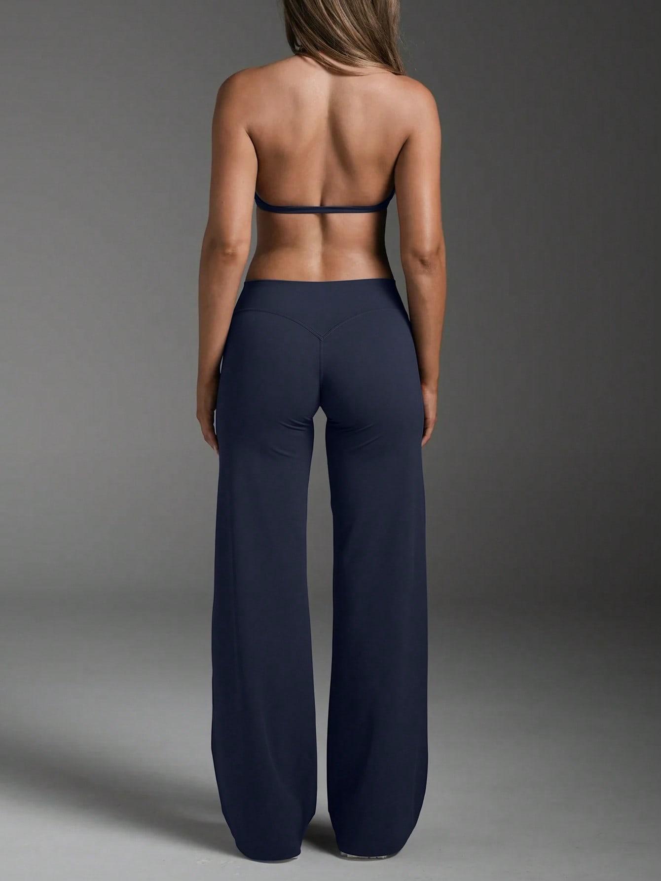 NIEBIESKIE SPORTOWE LEGGINSY