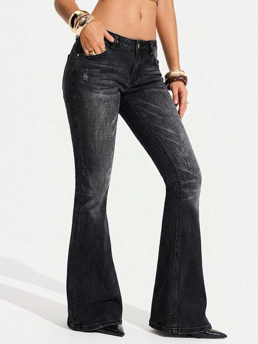 czarne spodnie jeans 