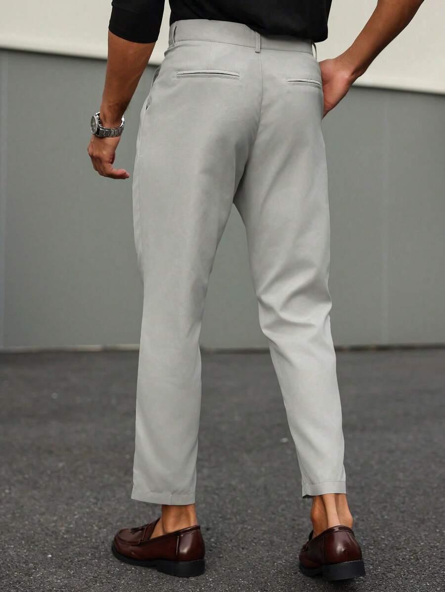 szare spodnie casual 