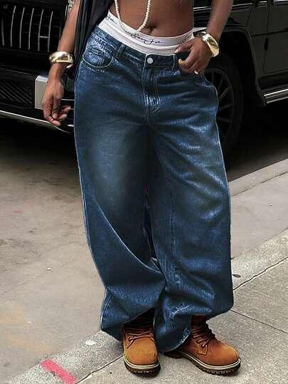 NIEBIESKIE SPODNIE JEANS