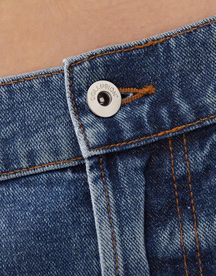 niebieskie spodenki bermudy jeans