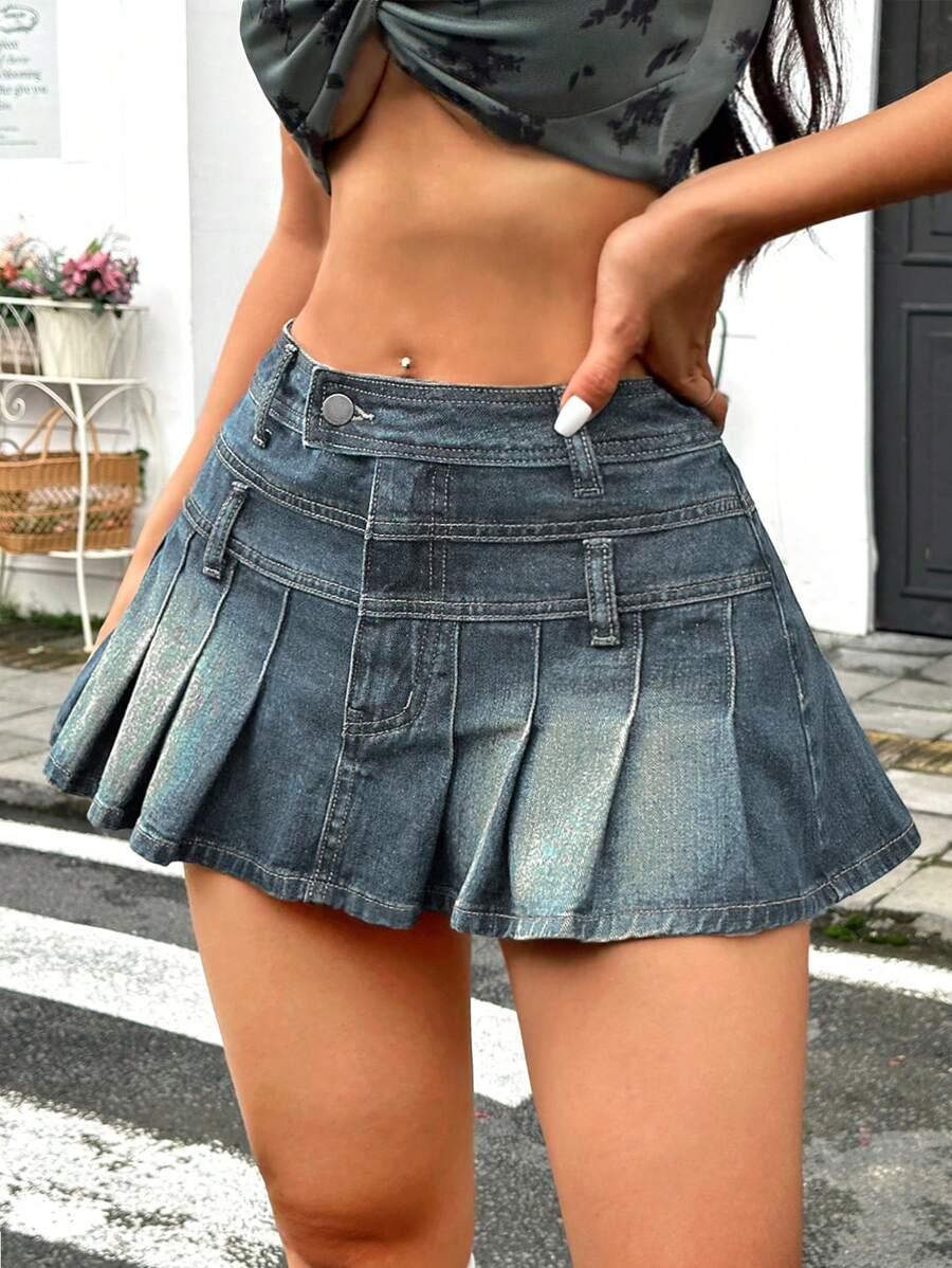 JEANSOWA MINI SPÓDNICA 