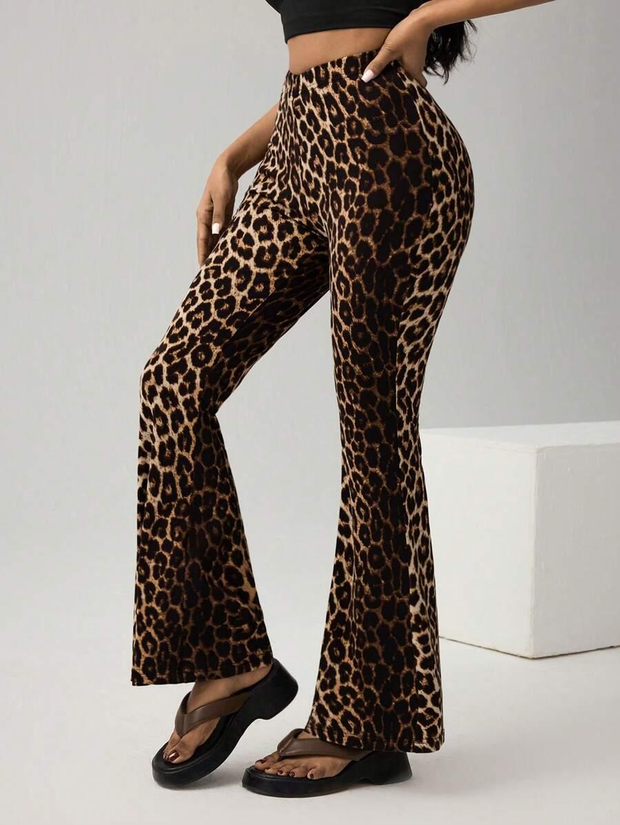 SPODNIE DZWONY ANIMAL PRINT 