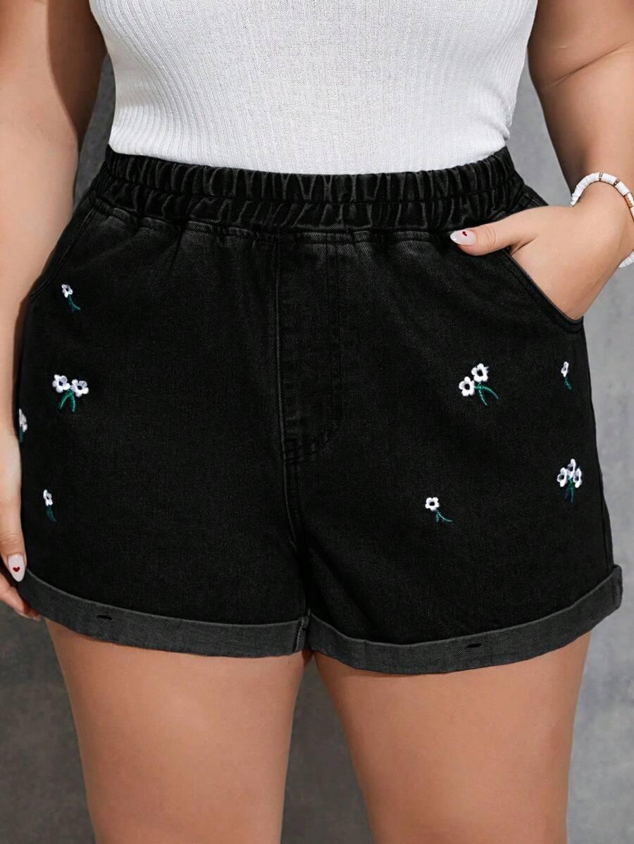 czarne spodenki jeans 