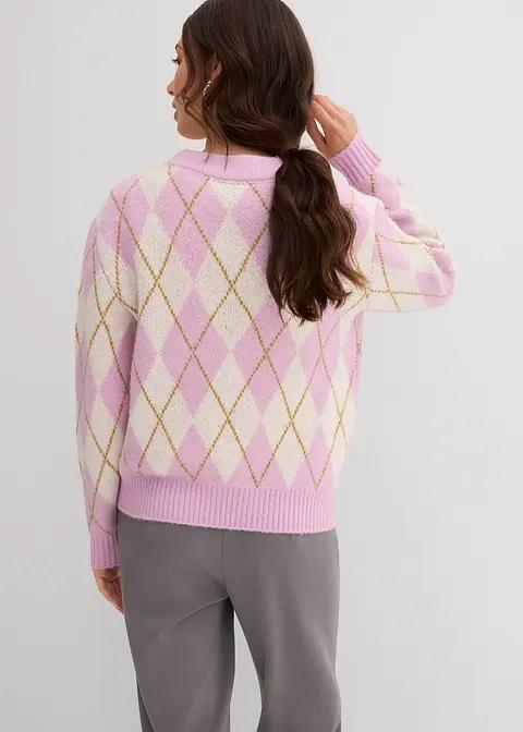 SWETER DAMSKI PLUS SIZE OKRĄGŁY DEKOLT