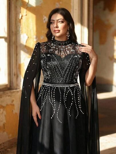 CZARNA MAXI SUKIENKA