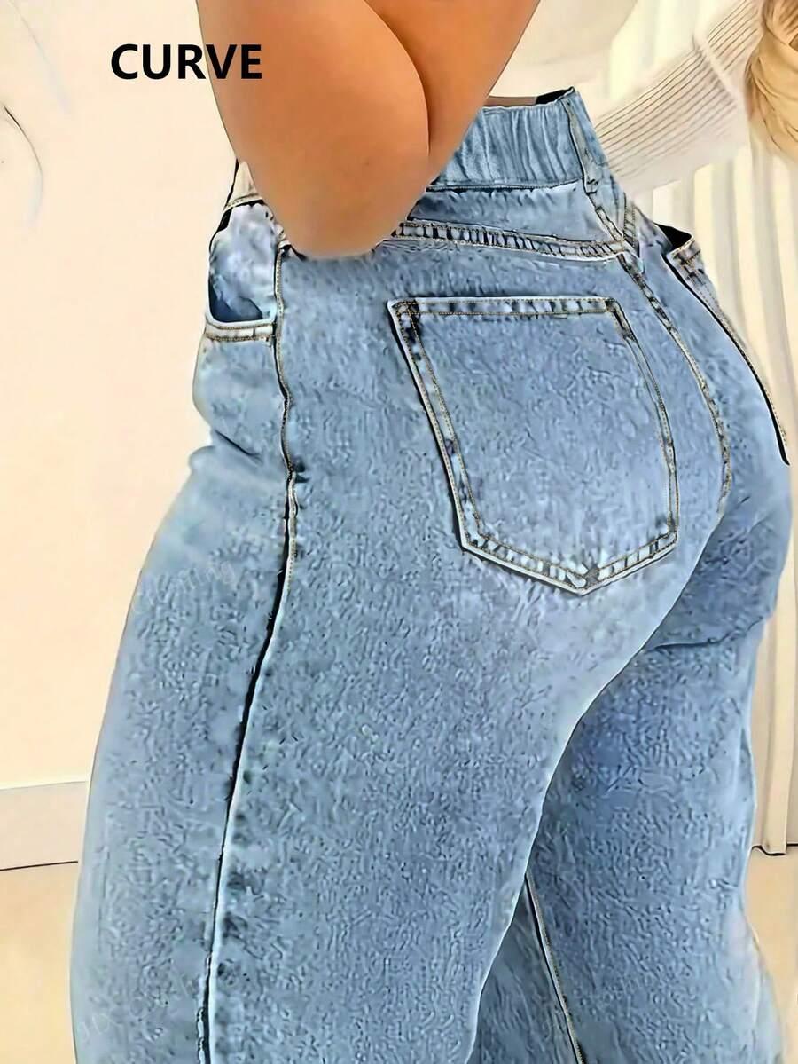 spodnie jeans wysoki stan 