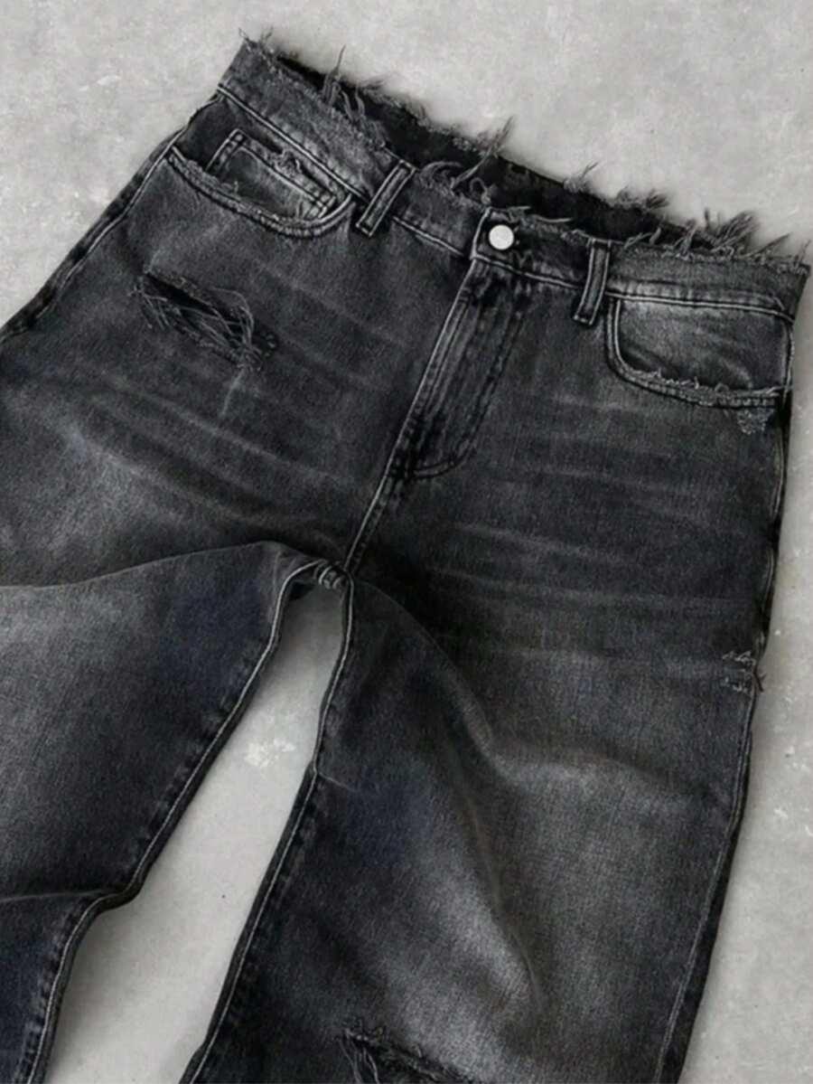 SPODNIE RIPPED JEANS