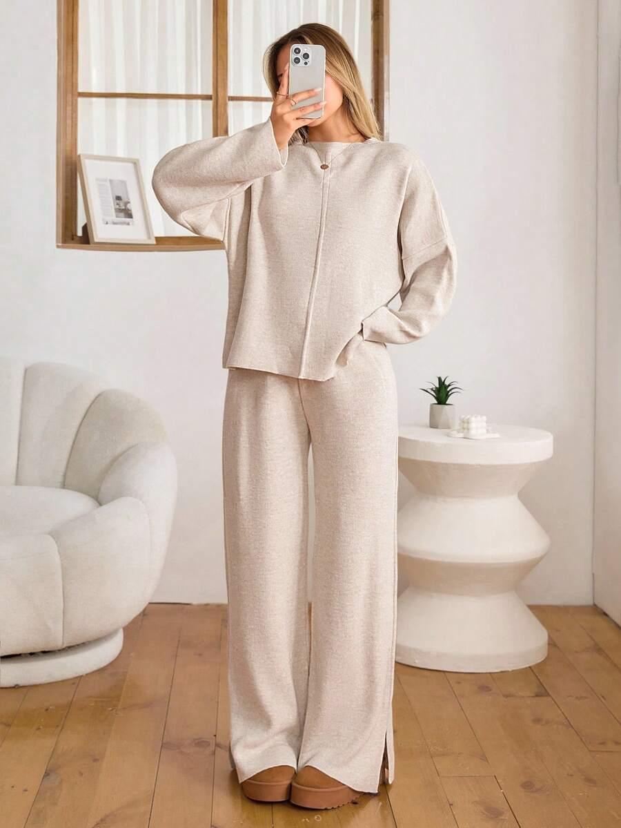 SWETER SPODNIE KOMPLET