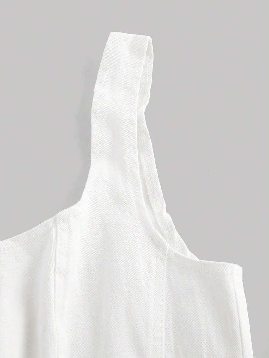 biały jeansowy top