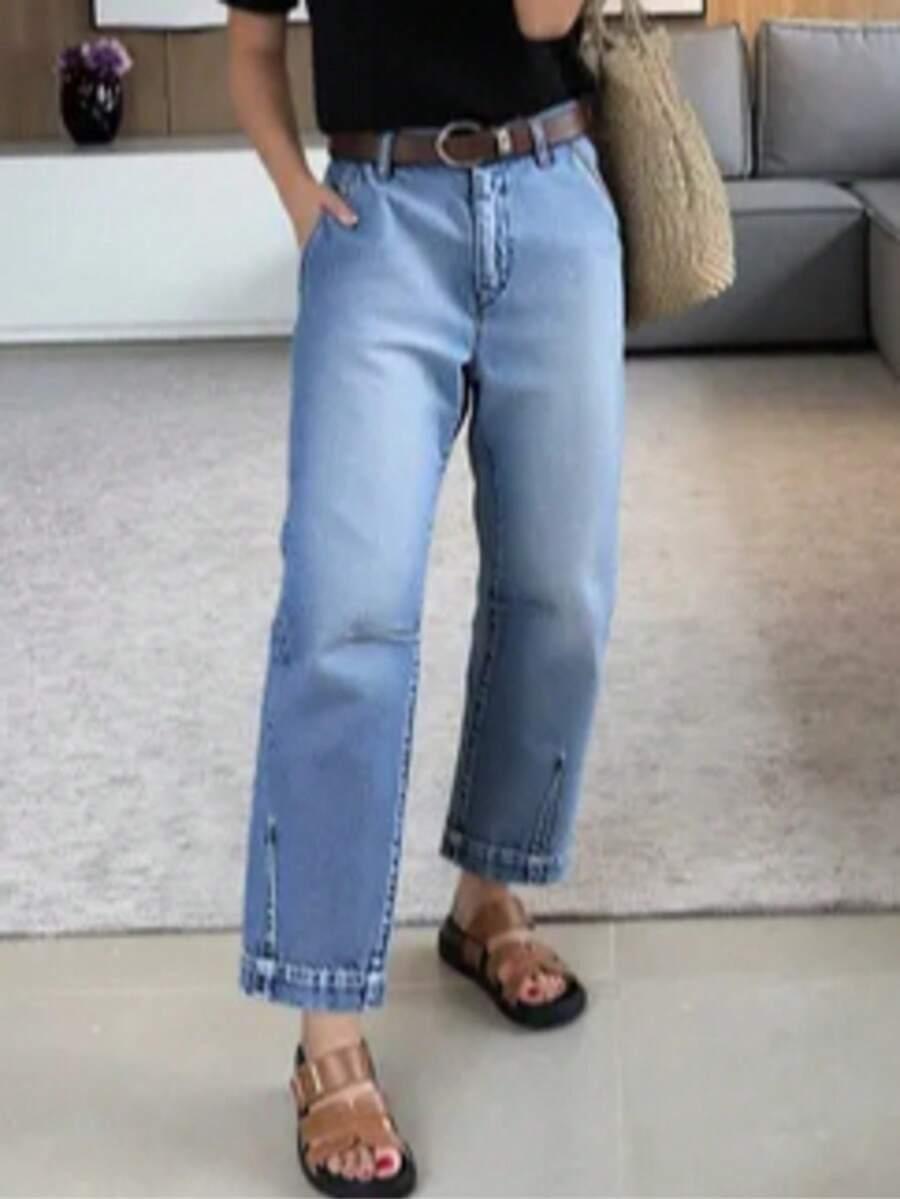 NIEBIESKIE SPODNIE JEANS