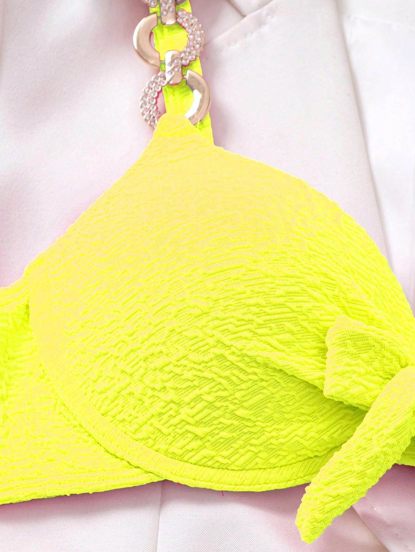 ŻÓŁTY NEONOWY DÓŁ OD BIKINI