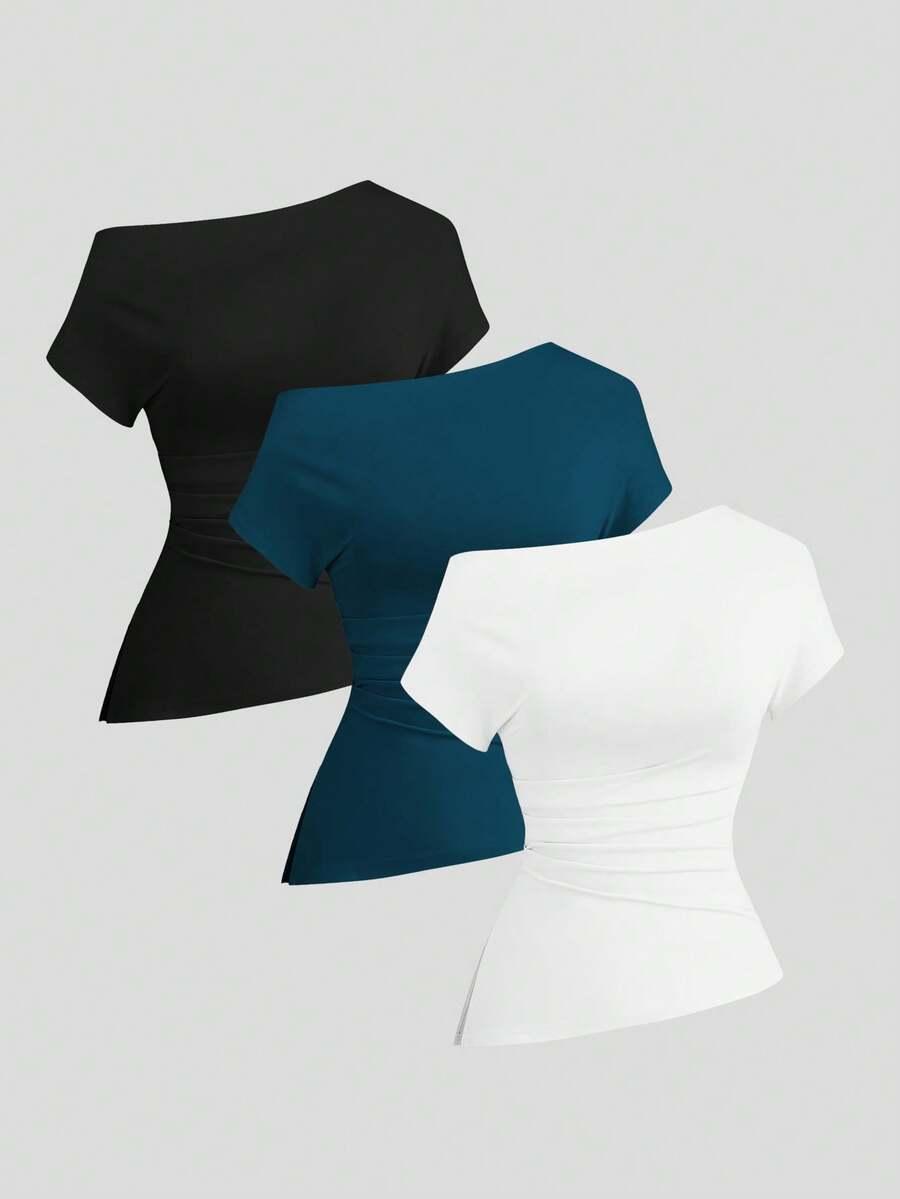bluzka z krótkim rękawem 3-pack 
