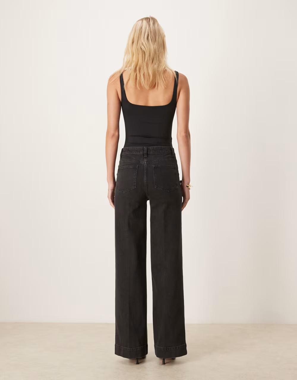 CZARNE SPODNIE JEANS
