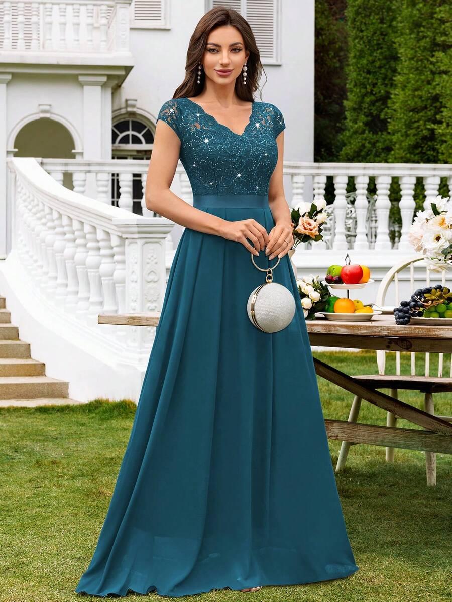 NIEBIESKA MAXI SUKIENKA
