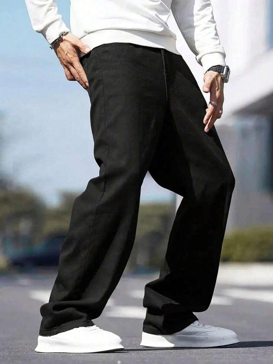 CZARNE SPODNIE JEANS