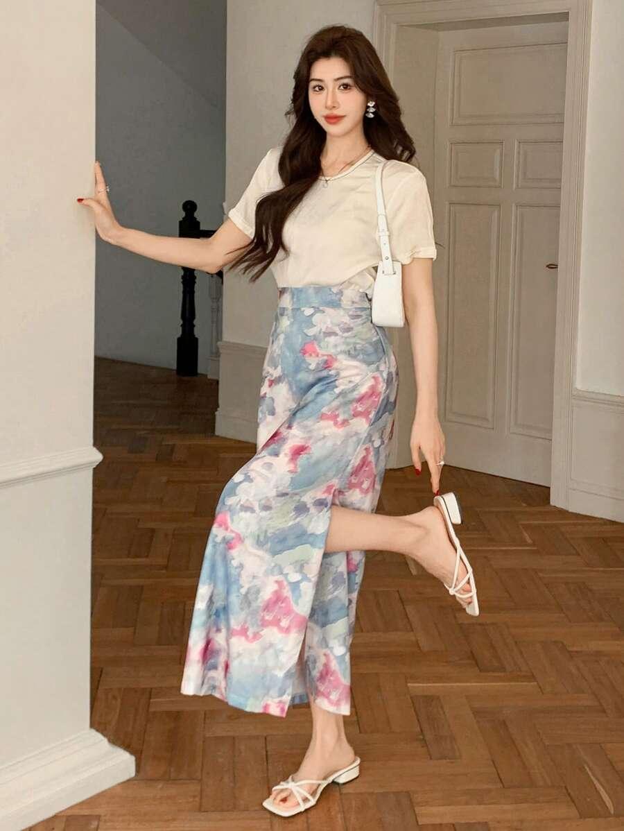 maxi spódnica print