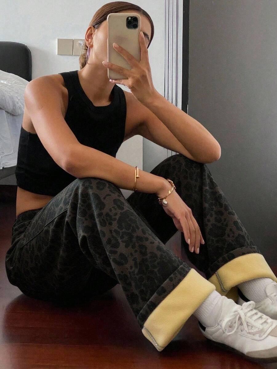 spodnie animal print 