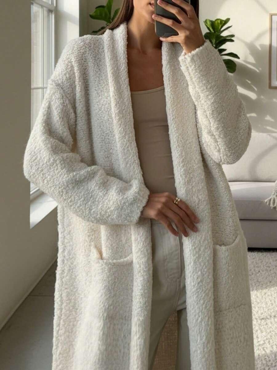 BEŻOWY SWETER KARDIGAN 