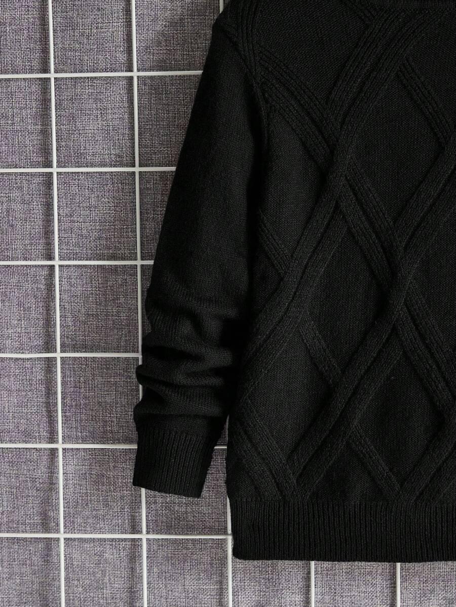 czarny sweter golf 