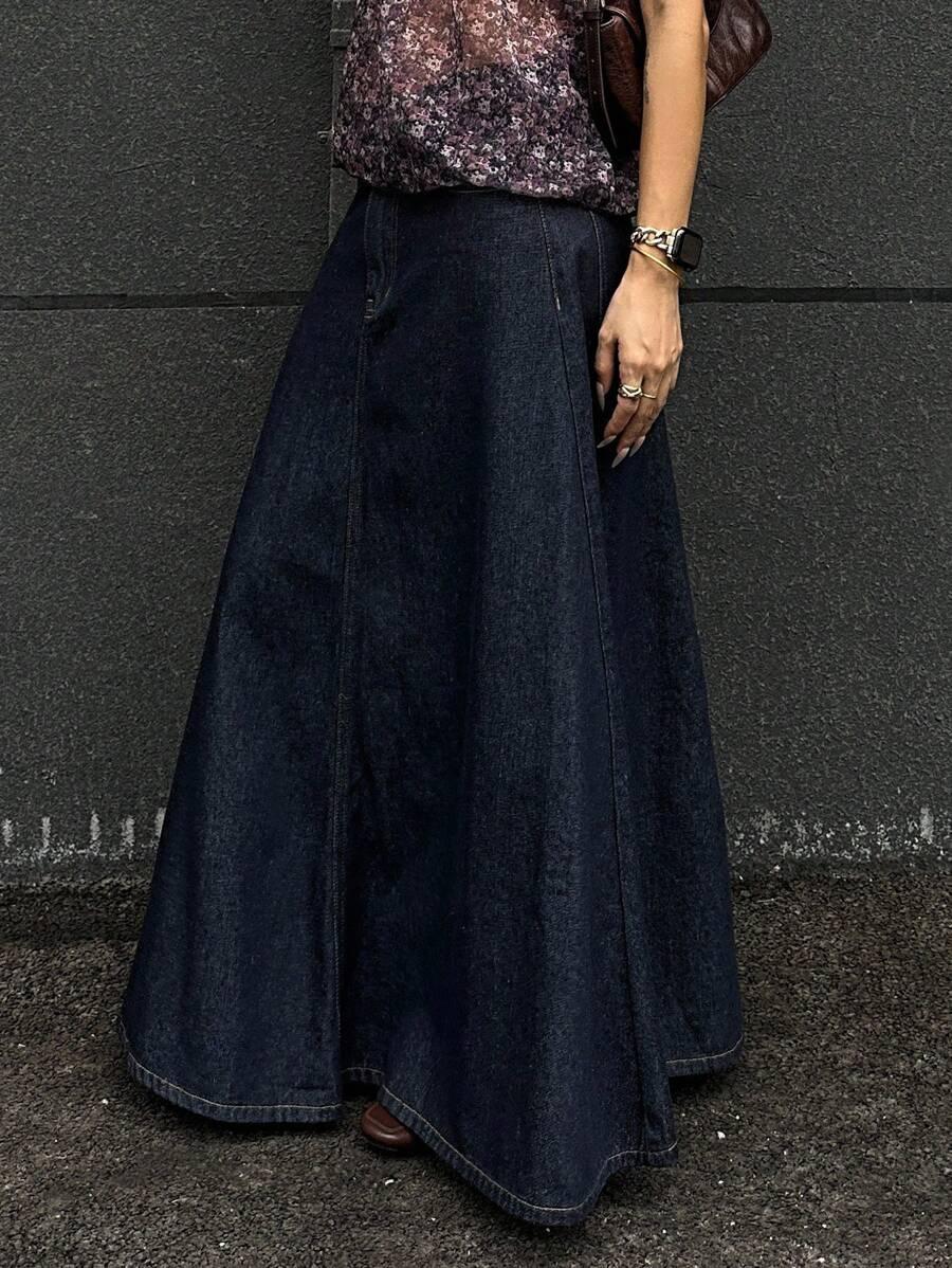 granatowa SPÓDNICA JEANS 
