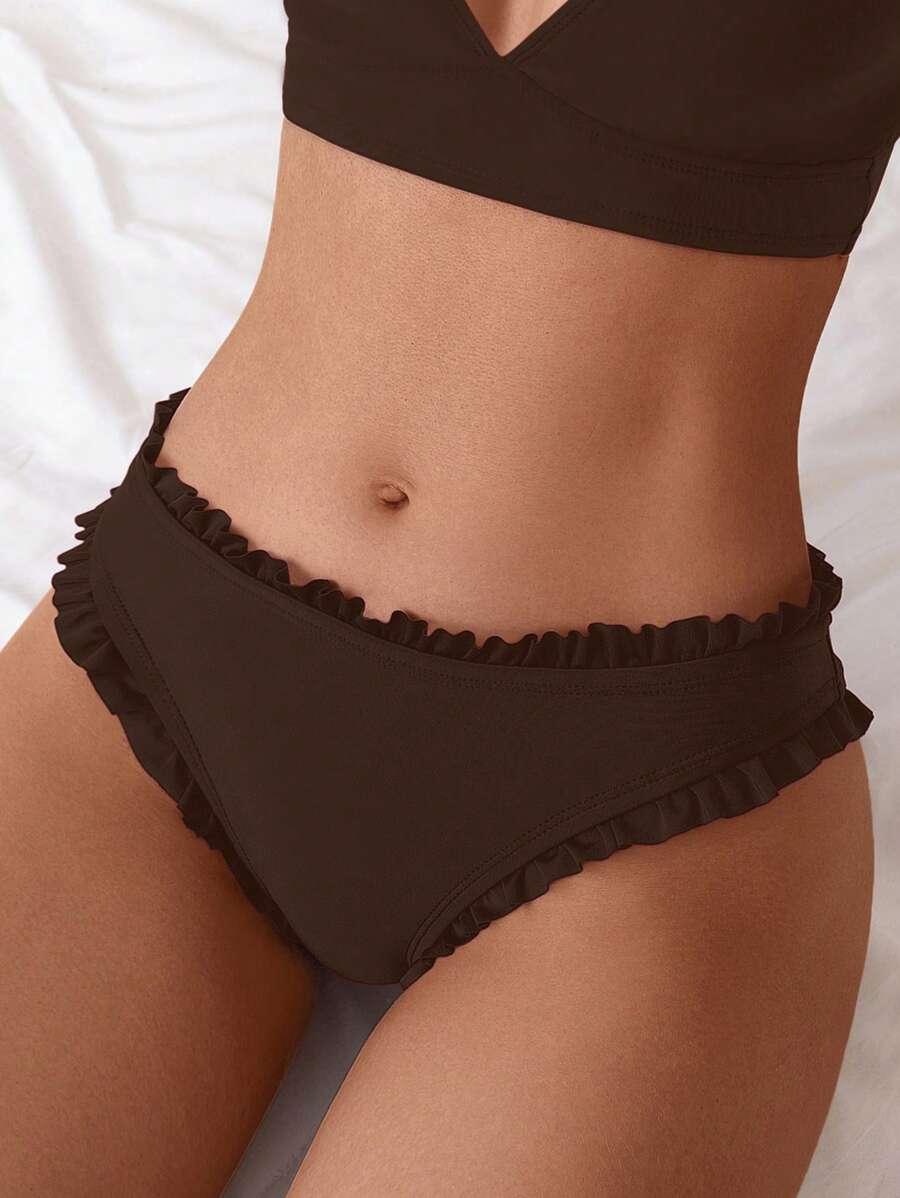 dół od bikini figi falbany